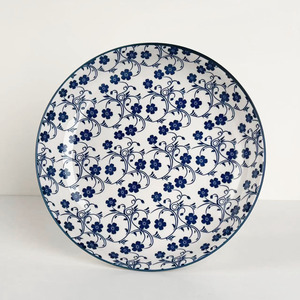 Set di stoviglie in ceramica da 8 pollici con motivo blu e bianco consegnato in fabbrica - Product Image 5