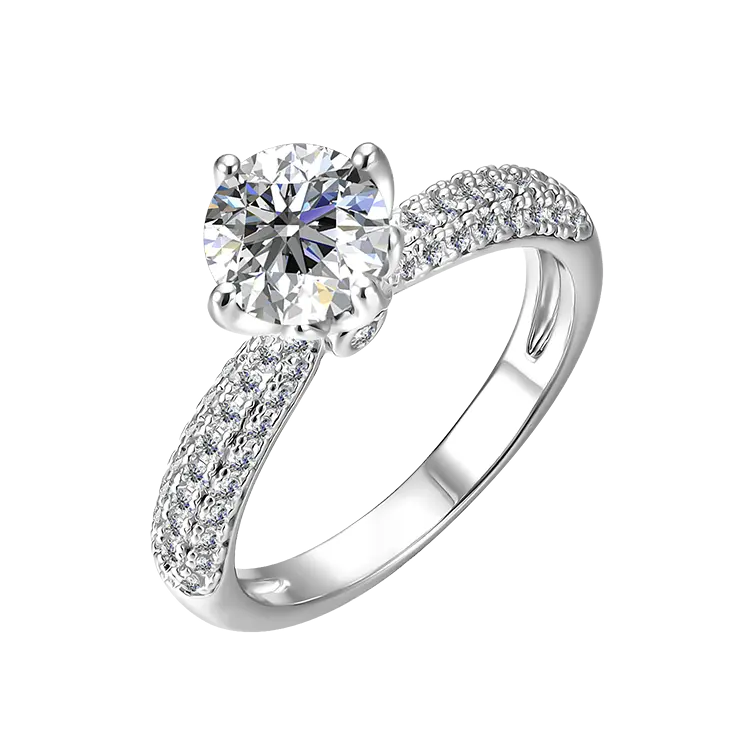 St.Claire moissanite jewelry lab grown diamond 2ct moissanite engagement ring Custom design jewelry