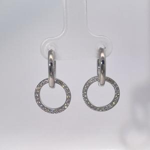 Pendientes de Aro Clásicos y Elegantes para Mujer de Tianyu Gems, Chapados en Oro, con Circonita, Diseño Circular de Corte Brillante Redondo - Product Image 1