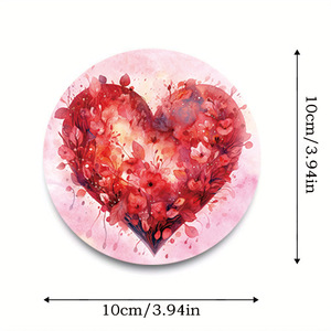 Posavasos Redondos <span class=keywords><strong>de</strong></span> Madera Aislantes con Diseño <span class=keywords><strong>de</strong></span> Corazón Rosa <span class=keywords><strong>para</strong></span> el Día <span class=keywords><strong>de</strong></span> San Valentín, Posavasos Retro <span class=keywords><strong>de</strong></span> <span class=keywords><strong>Corcho</strong></span>, Posavasos Personalizados <span class=keywords><strong>para</strong></span> <span class=keywords><strong>Mesa</strong></span> <span class=keywords><strong>de</strong></span> Café - Product Image 2