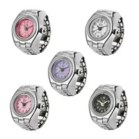 Nouvelle arrivée Hip-Hop Cool Style Mini Anneau Montres Alliage Quartz Montres pour Unisexe