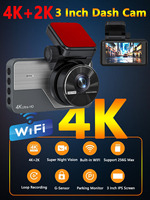 Mini Caméra de Tableau de Bord Ultra HD 4K+2K Avant et Arrière Double, Prise en Charge WIFI GPS et Contrôle par App, Moniteur de Stationnement 24H, Support Carte SD 256 Go