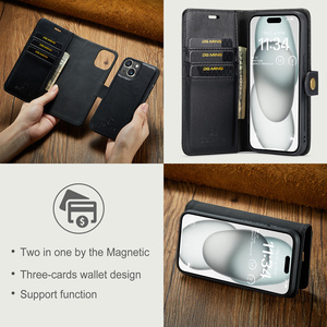 สำหรับ <span class=keywords><strong>iPhone</strong></span> 15 14 13 12 MINI 11 Pro SE <span class=keywords><strong>XS</strong></span> MAX 6 7 8 PLUS เคส DG Ming เคสโทรศัพท์แม่เหล็กแบบฝาพับสามารถถอดออกได้ทำจากหนัง - Product Image 5