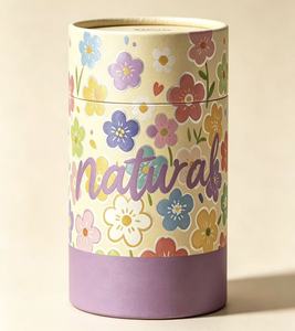 Tube en papier cylindrique avec logo personnalisé, emballage écologique pour cosmétiques, parfums, huiles essentielles, produits de beauté - Product Image 1