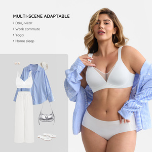 Sujetador deportivo de malla transpirable y cómodo <span class=keywords><strong>para</strong></span> mujer, talla <span class=keywords><strong>grande</strong></span>, con efecto push-up, de la marca Waistdear, al por mayor. - Product Image 4