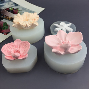 Orquídea con hojas solo Phalaenopsis molde de silicona <span class=keywords><strong>Fondant</strong></span> pastel decorativo yeso goma gotas <span class=keywords><strong>coche</strong></span> aromaterapia - Product Image 2