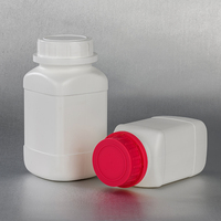 Bouteille carrée en HDPE de 500 ml, conteneur vide pour poudre, réactif de laboratoire, stockage d'échantillons solides, couleur personnalisée, logo personnalisé