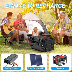 Station d'alimentation portable étanche Kunavaro 12V 100AH-300AH LiFePO4 avec support pour machines lourdes - Product Image 5