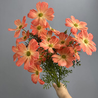 Kunstmatige Gerbera Margrieten 3-koppige Perzische Margriet Realistisch Handgemaakt Bruiloft Huisdecoratie Fotografie Prop Bloemstuk Klein