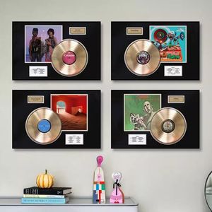 Décoration Murale Vinyle Vintage : Art Mural Rétro Musical, Impression sur Toile Giclée pour Café, Bar, <span class=keywords><strong>Studio</strong></span> – Décoration Murale Nostalgique en Gros - Product Image 4