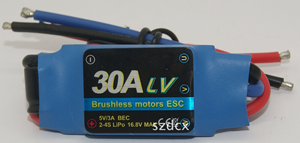 30A บรัชเลส ESC สำหรับโดรน FPV แบตเตอรี่ LiPo 2-4S พร้อมตัวควบคุมความเร็วอิเล็กทรอนิกส์ 5V/3A BEC - Product Image 4