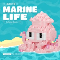 Mignon océan monde animal marin baleine poisson clown Nano briques blocs mini bricolage blocs de construction ensembles jouets pour enfant CLC7261-7272