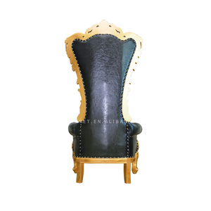Nouveau Design Royal High Back Trône de mariage noir le roi et la reine - Product Image 4