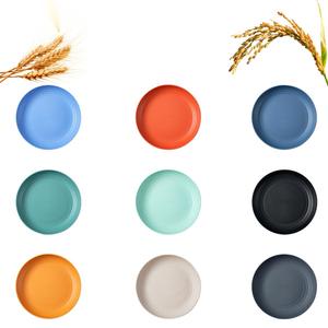 Assiettes à dîner incassables biodégradables assiette ronde en paille de blé vaisselle écologique assiettes alimentaires plat à collation rond en <span class=keywords><strong>plastique</strong></span> - Product Image 3