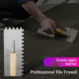 ด้ามจับไม้อุตสาหกรรม DIY ไม้พายทากระเบื้องตาม<span class=keywords><strong>ห</strong></span>ลักสรีรศาสตร์มีดและพลั่วพร้อมใบมีดโค้งงอด้ามจับ11in ตามหลักสรีรศาสตร์ - Product Image 2