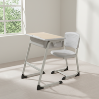 Ensemble moderne de bureau et chaise d'école réglables à une place avec siège confortable pour la maison, le bureau et les études