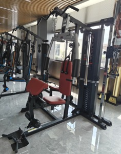 เครื่องออกกำลังกายแบบ 3 สถานี ทำจากเหล็กกล้าคาร์บอน สำหรับใช้ในบ้าน เหมาะสำหรับการออกกำลังกายแบบครบวงจร เสริมสร้างกล้ามเนื้อไบเซ็ปส์ กลูตส์ และไทรเซ็ปส์ - Product Image 4