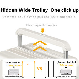 MGOB PC impresión 20 pulgadas mango ancho equipaje fabricante logotipo personalizado PC colorido <span class=keywords><strong>cabina</strong></span> Trolley bolsas de viaje Spinner <span class=keywords><strong>maleta</strong></span> - Product Image 2