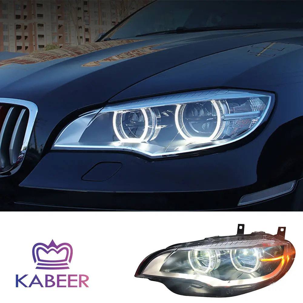 X6 LED faro per BMW X6 E71 2007-2013 aggiornamento allo xeno a LED faro anteriore di fabbrica per E71 E72 F16 lifting