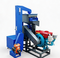 Moulin à riz diesel haute efficacité, machine commerciale multifonctionnelle pour le décorticage et le broyage du riz