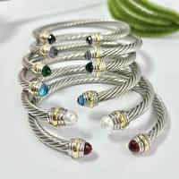 Bijoux ouverts pour les mains en laiton 5MM incrustés de diamants, populaires en Europe et en Amérique