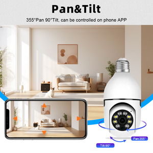 Trên bán 1080P 2MP E27 trong nhà thông minh không dây 2.4G 5g Dual band Wifi ánh sáng bóng đèn PTZ <span class=keywords><strong>IP</strong></span> <span class=keywords><strong>Camera</strong></span> CCTV 360 wifi an ninh Bóng đèn máy ảnh - Product Image 3