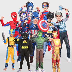 Vente en Gros : Combinaison Enfant Halloween <span class=keywords><strong>Super</strong></span> Cosplay avec Cape, Ensemble Cape et Manteau pour <span class=keywords><strong>Carnaval</strong></span>, Costume Araignée Muscle 3D pour Fête d'Anniversaire - Product Image 3