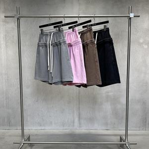 Pantalones Cortos de Hombre Personalizados al por Mayor, de Algodón Grueso, con Doble Cintura, Estilo Holgado Y2K, Lavado Vintage, para Streetwear - Product Image 2