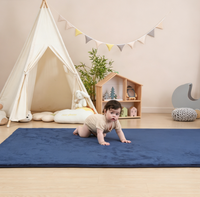 Tapis de sol pour bébé et enfant en velours corail extra épais, résistant à l'eau, écologique, décoration intérieure, tapis de jeu pour bébé Oeko-Tex