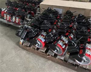 Dual Super Heavy Duty <span class=keywords><strong>Caster</strong></span> Recipiente de Ferro Fundido com Econômico PU Revestimento Boa Qualidade Giratória Tipo ISO Container Moving Tool - Product Image 6