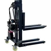 Chariot élévateur électrique portable 300 kg 1,6 m avec batterie plomb-acide et pneus pleins, pour levage d'équipements de sonorisation et d'éclairage de scène, mobile, détachable, petit modèle