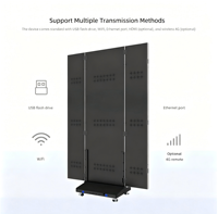 Pantalla LED Plegable de Tres Secciones P2.5, Publicidad Digital Móvil para Exteriores, Animación, Compatible con Control WiFi, Soporte de Pie, Plegable, OEM
