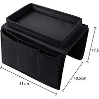 Wasserdichter rutsch fester hängender Tisch halter Organizer Tray Sofa Armlehne Organizer mit 5 Taschen für Telefon-TV-Fernbedienung