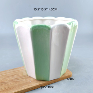 <span class=keywords><strong>Pot</strong></span> de fleurs en céramique TG durable, motif arbre de Noël, design à motifs de feuilles pour plantes vertes, succulentes, <span class=keywords><strong>mimosa</strong></span> - Jardinière innovante - Product Image 5