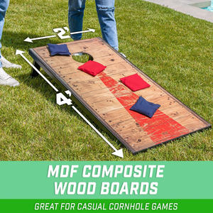Ensemble de <span class=keywords><strong>Cornhole</strong></span> Portable avec 8 Options de Style, Planches de 3x2 Pieds, Comprend des Sacs de Haricots, une Sacoche de Transport et des Règles Maison de Jardin en Bois - Product Image 2