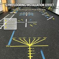Tapis en caoutchouc personnalisable résistant à l'usure, absorbant les chocs, imperméable, pour sol de salle de sport, zone de musculation
