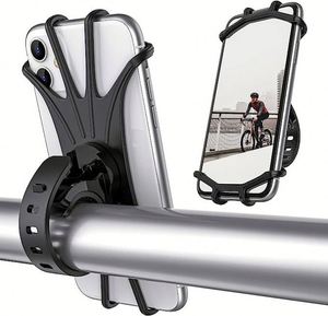 Support de téléphone pour vélo avec sangles en caoutchouc réglables, support de téléphone pour smartphone, fixation pour vélo - Product Image 4