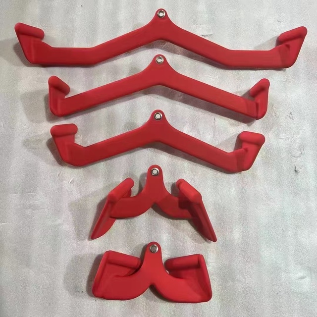 Factory 5-pieces Rowing Pulley Cable Attachments Wide Handle Lat Pull Down Attachment Rowing Bar T-bar V-bar Handle Grip Bars