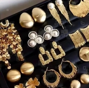 Boucles d'oreilles pendantes à pompons de style français pour femmes, élégantes et haut de gamme, créoles dorées de 5,5 cm, bijoux tendance et à la mode avec <span class=keywords><strong>Gemo</strong></span> doré - Product Image 4