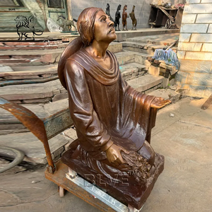 BLVE Custom Life Size Religious Metal Saint Paying Escultura Bronce Arrodillado St Juan Diego Estatua - Product Image 2