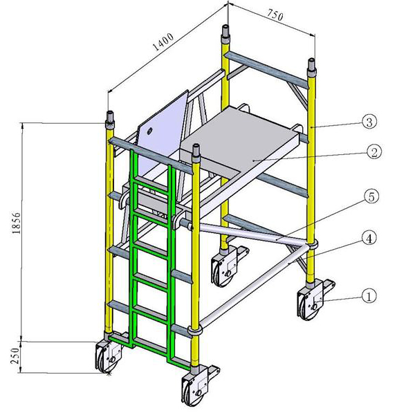 Многофункциональные алюминиевые строительные леса Skyplant China