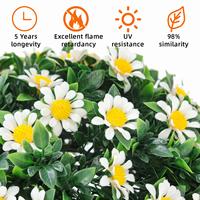 Boule de fleurs artificielles suspendue RUOPEI Q8B en plastique résistant aux UV, écologique, pour l'extérieur/l'intérieur, la maison, les mariages