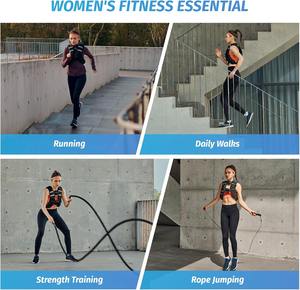 Rompi tertimbang reflektif bergaris, rompi latihan kekuatan lari, kebugaran, binaraga, tas rompi lari berat badan - Product Image 5