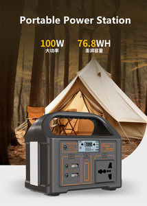 สถานีพลังงานสำรองแบบพกพา 100W ใช้พลังงานแสงอาทิตย์ แบตเตอรี่ลิเธียมไอออน 110V 220V Lifepo4 สำหรับใช้งานกลางแจ้งและกรณีฉุกเฉิน - Product Image 3