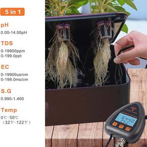 J&R Professionnel Eau TDC EC S.G. Moniteur de température et de sel 5 en 1, pH-mètre numérique pour aquarium, agriculture, piscine - Product Image 6