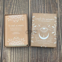Cartes de tarot et d'oracle personnalisées en coffret avec impression CMYK/PMS, guide d'affirmation pour la pratique spirituelle et le bien-être personnel