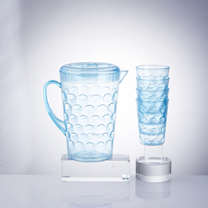Hot Bán 1.5L PS Nhựa Jug Với Nắp Nước Lạnh Bình Với 4 Tumblers - Product Image 5