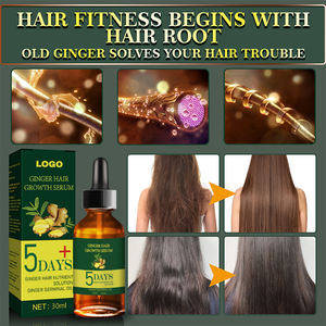 कस्टम लोगो विरोधी बालों के झड़ने का इलाज प्राकृतिक अदरक अरंडी जोजोबा बवाना बसाना पुरुष महिलाओं के लिए मूल तेज विकास तेल सीरम - Product Image 5