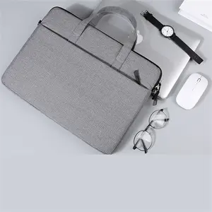 Bolsa portátil para laptop de lona à prova d'água personalizada de 13 14 15,6 polegadas para homens e mulheres