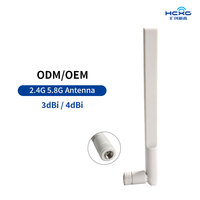 Antenne WiFi externe double bande 2,4G 5,8G, antenne à lame blanche RP-SMA mâle à gain élevé 3/4dBi